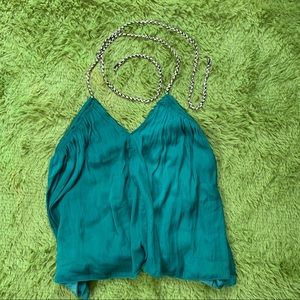 FP emerald green halter tie up bodysuit